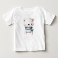 Cute White Bear Infant Tee, Winter Baby Shower Gif