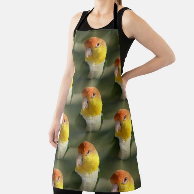 Cute White Bellied Caique Parrot Apron (Insitu)