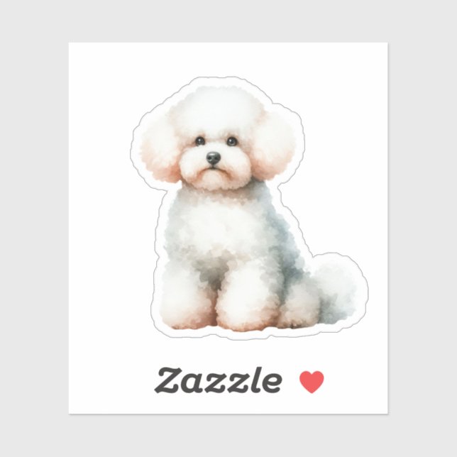 Cute White Bichon Frise Dog (Sheet)