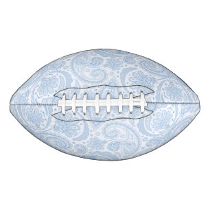 Cute white blue paisley pattern american football