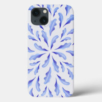cute white blue simple leaves flowers