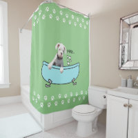 Cute White Boxer Dog - Shower Curtain