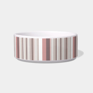 Cute white brown stripes bowl