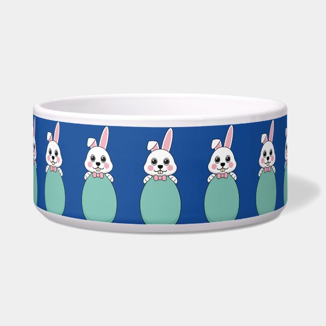 Cute White Bunny Holding Easter Egg Pattern (Front)