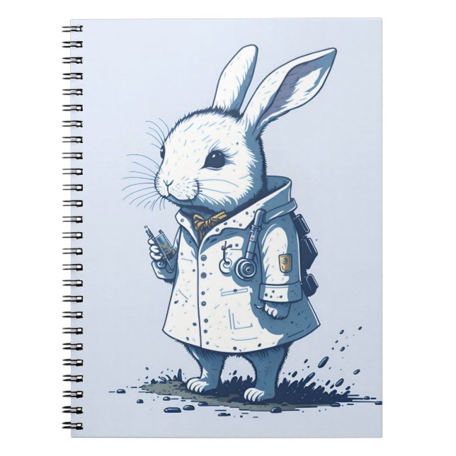 cute white bunny rabbit books 4 (Front)