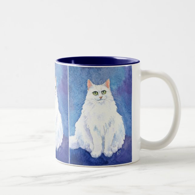 Cute white cat or kitten mug (Right)