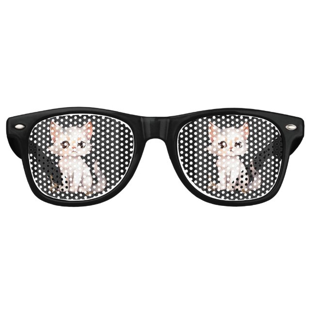 CUTE WHITE CAT PARTY SUNGLASSES (Front)