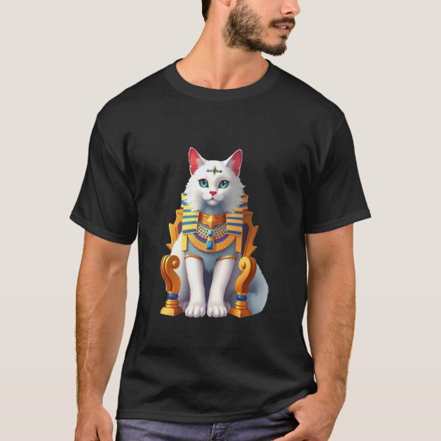 Cute White Cat T-Shirt (Front)