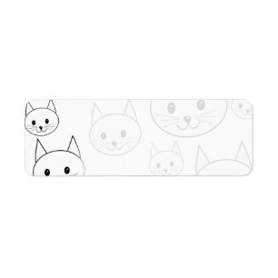 Cute White Cats Pattern.