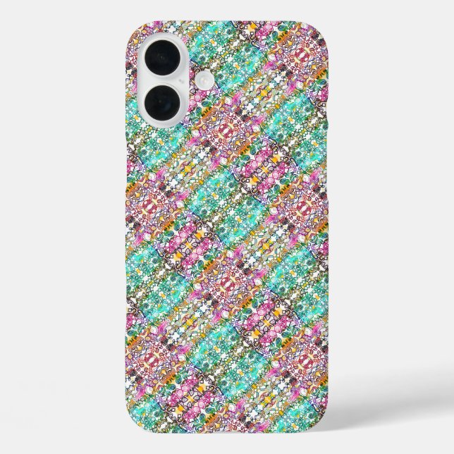 Cute white colourful flowers  Case-Mate iPhone cas Case (Back)