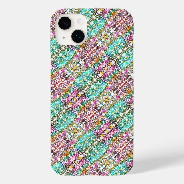 Cute white colourful flowers  Case-Mate iPhone cas Case (Back)