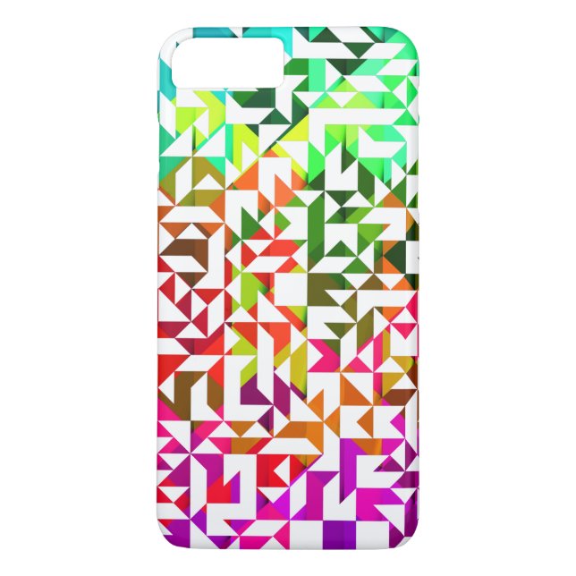 Cute white colourful geometric patterns Case-Mate iPhone case (Back)