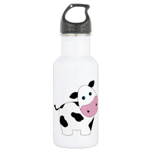 Cute White Cow 532 Ml Water Bottle