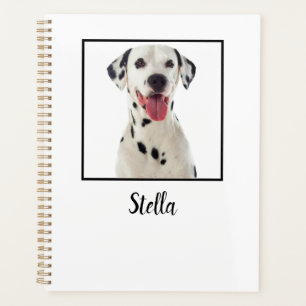 Cute White Custom Dog Photo Planner