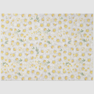 Cute White Daisy floral decoupage Tissue Paper