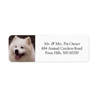 Cute White Dog Address Mailing Labels Stickers