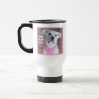 Cute White Dog Wearing Pink Scarf Best Mum Ever Tr