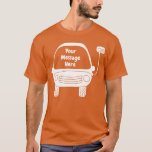 Cute White Electric Car Personalised T-Shirt<br><div class="desc">This graphic tee is ready to be personalised with a name or your own custom message. It features a cute illustration of an electric car in white with your text on the windshield of the vehicle.</div>