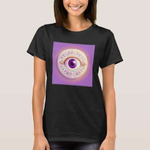 Cute White Eye Illustration Pastel Color Women Men T-Shirt