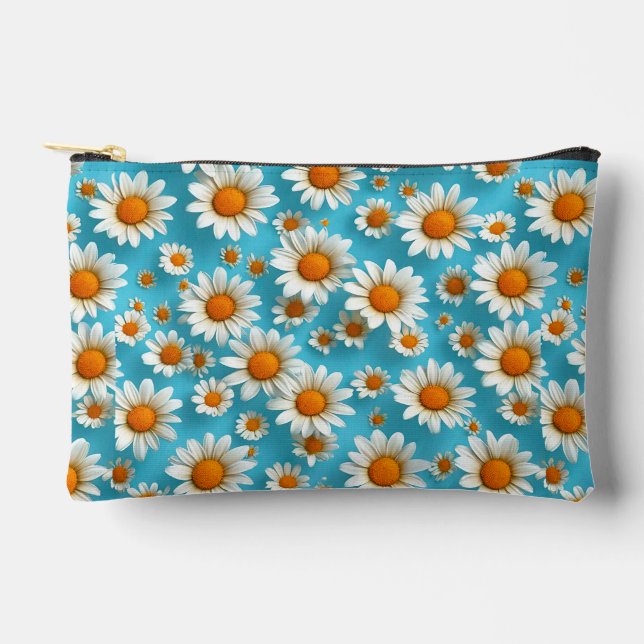 Cute White flowers Accessory Pouch (Front)