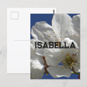 Cute White Flowers Folded Greeting Card