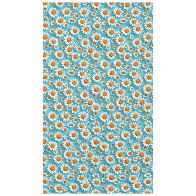 Cute White flowers Tablecloth (Front)