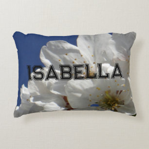 Cute White Flowers Throw Pillow