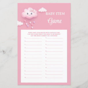 Cute white fluffy smiling cloud 9 Baby Item Game