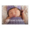 Cute White Frame Photo Birth Announcement