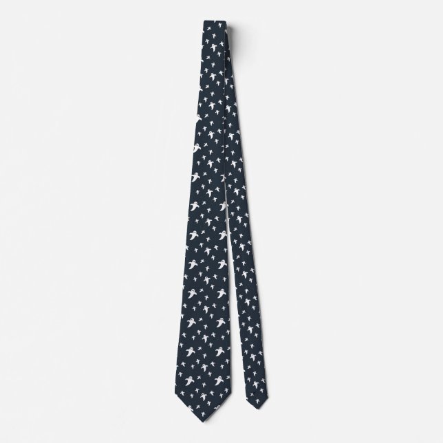Cute white ghosts tie (Front)