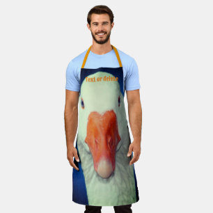 Cute White Goose Face Personalised Apron