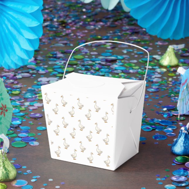 Cute White Goose Pattern Favour Box (Party)