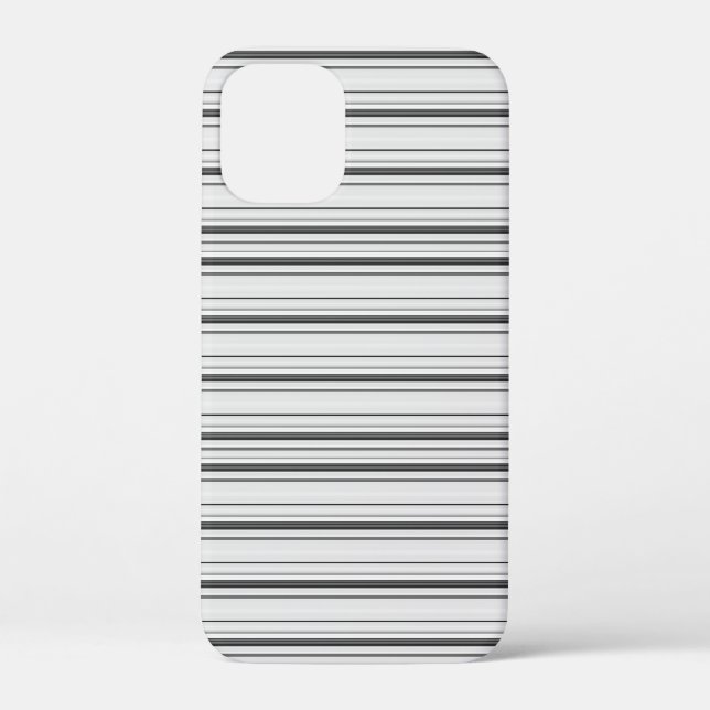 Cute white grey stripes Case-Mate iPhone case (Back)