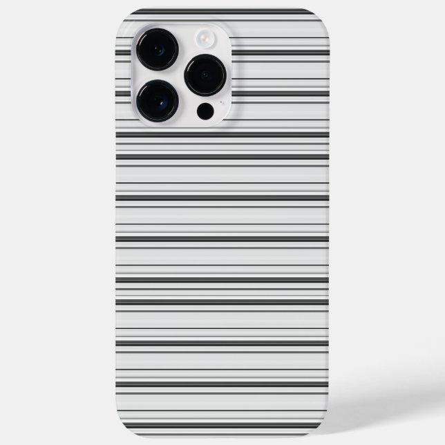 Cute white grey stripes Case-Mate iPhone case (Back)