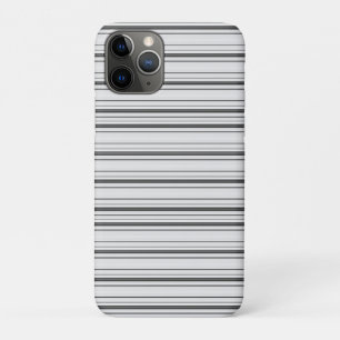 Cute white grey stripes iPhone 11 pro case