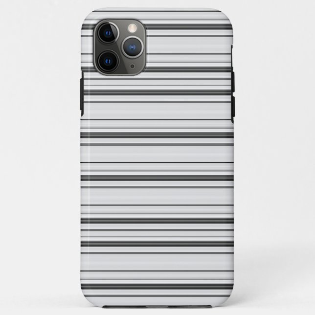 Cute white grey stripes Case-Mate iPhone case (Back)