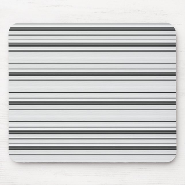 Cute white grey stripes mouse mat (Front)