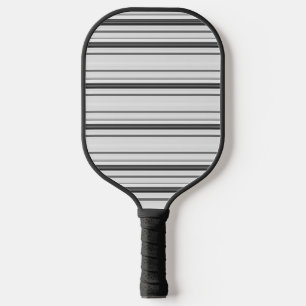 Cute white grey stripes pickleball paddle