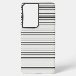 Cute white grey stripes samsung galaxy case