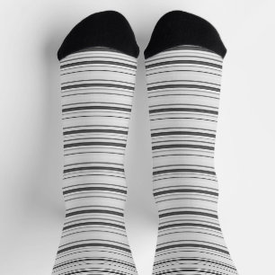 Cute white grey stripes socks