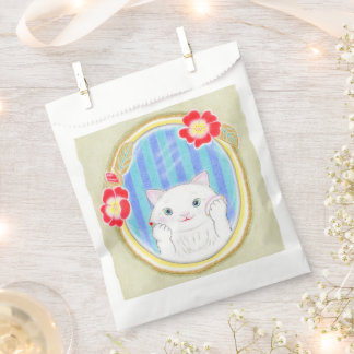 Cute White Kitten Cat Favour Bag