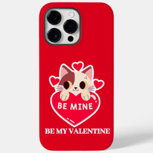 Cute white kitten with heart Case-Mate iPhone 14 pro max case