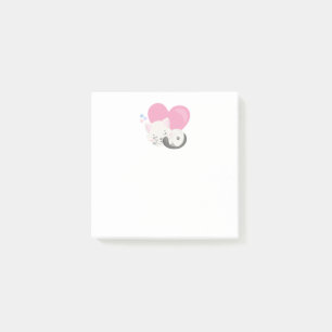 Cute White Kitty Cat Sleeping Post-it Notes