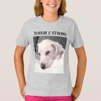 Cute White Labrador Mix Dog Photo Tough and Strong