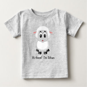 Cute White Lamb Sheep Baby T-Shirt