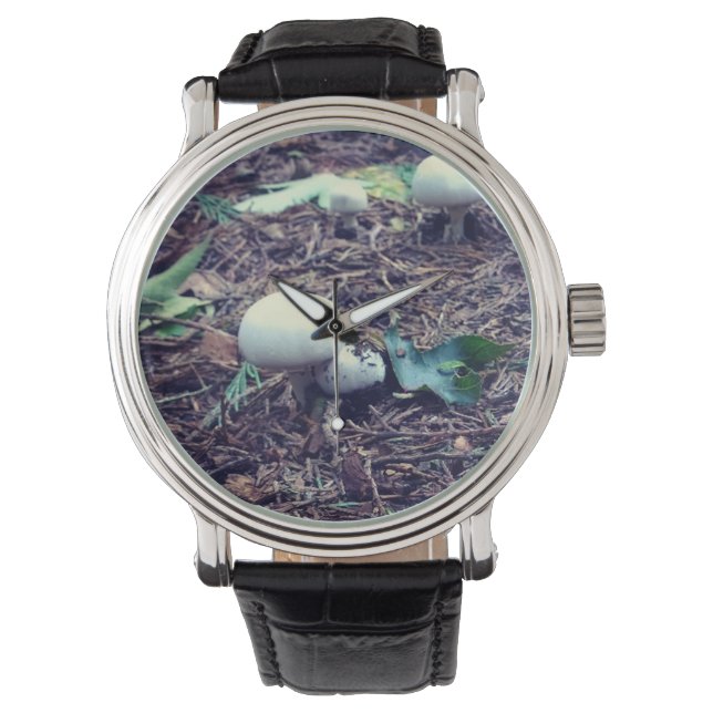 Cute White Mushrooms Watch (Front)