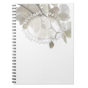 Cute white orchids notebook