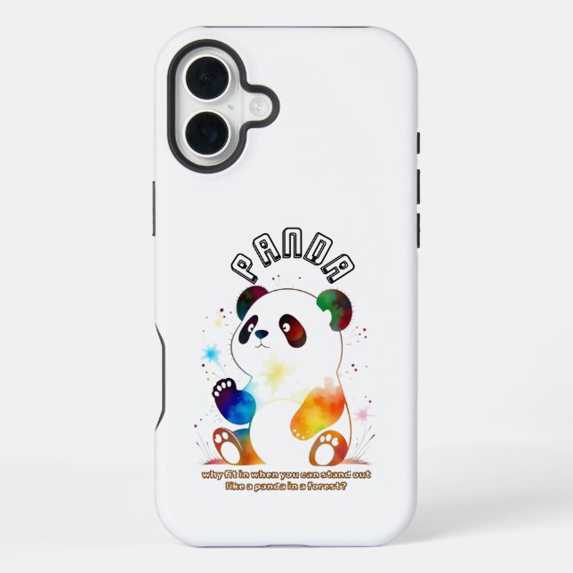Cute white panda iPhone case (Back)