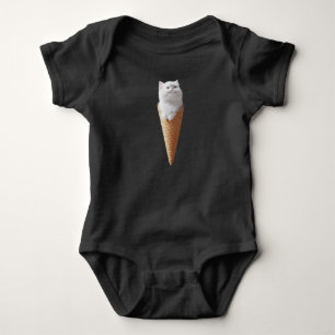 Cute White Persian Cone Baby Bodysuit