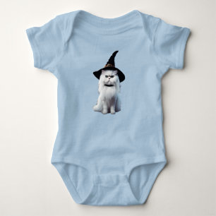 Cute White Persian Witch Baby Bodysuit